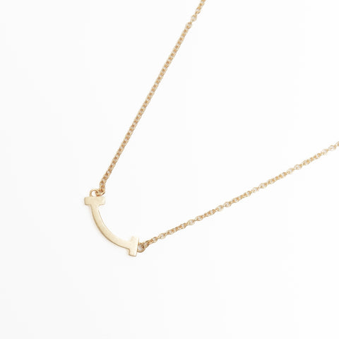 TIFFANY&Co. 750 T Smile Necklace gold WS24038