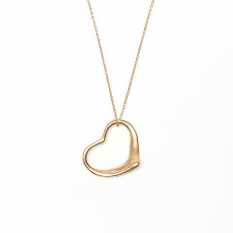 TIFFANY&Co. 750 open heart Necklace gold WS24041