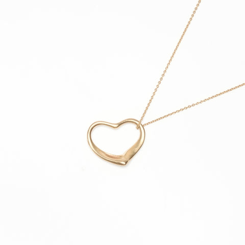 TIFFANY&Co. 750 open heart Necklace gold WS24041
