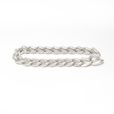 TIFFANY&Co. Forged Medium Link, Oxidized 925 Silver bracelet Silver WS24042