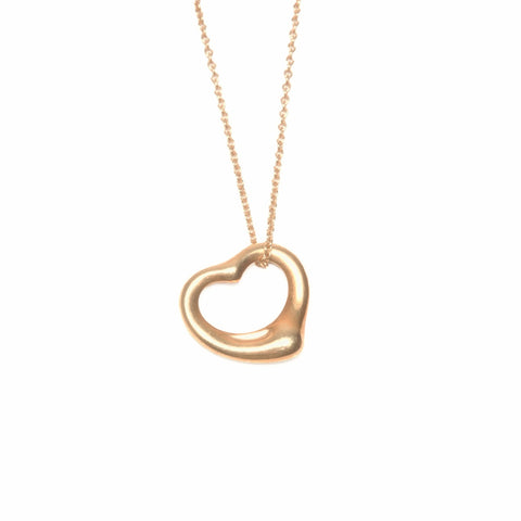 TIFFANY&Co. 750 open heart Necklace gold WS24044