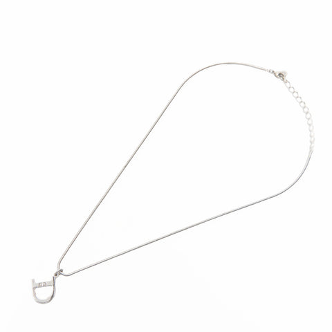Christian Dior D logo Necklace Silver WS24046