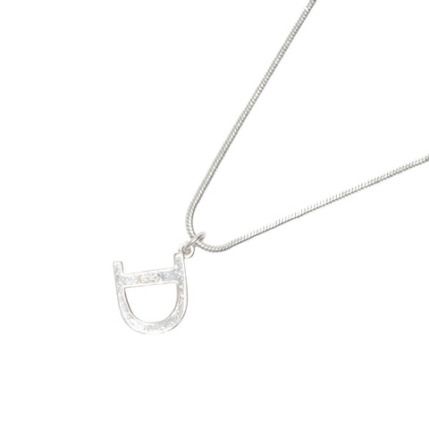 Christian Dior D logo Necklace Silver WS24046