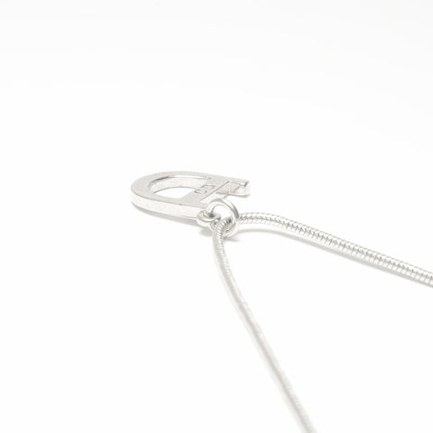 Christian Dior D logo Necklace Silver WS24046
