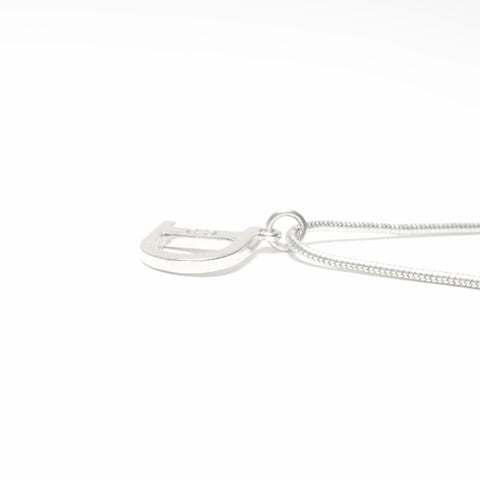 Christian Dior D logo Necklace Silver WS24046
