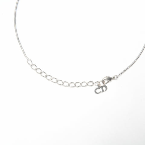 Christian Dior D logo Necklace Silver WS24046