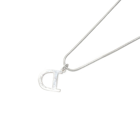 Christian Dior D logo Necklace Silver WS24046