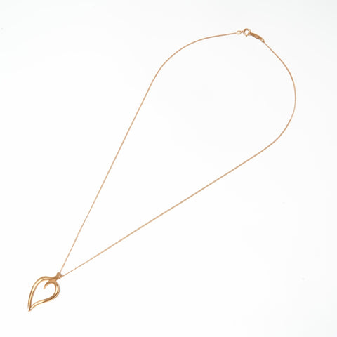 TIFFANY&Co. 750 Leaf Heart Necklace gold WS24056