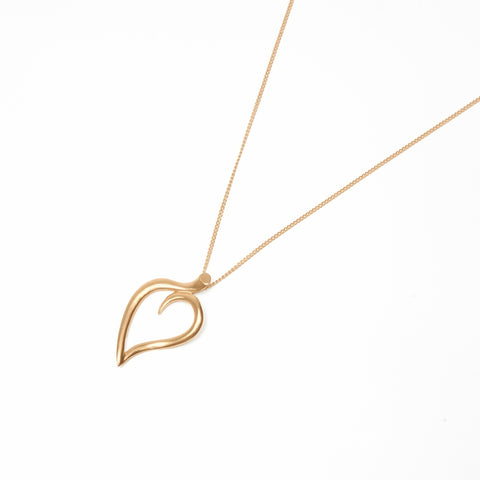 TIFFANY&Co. 750 Leaf Heart Necklace gold WS24056