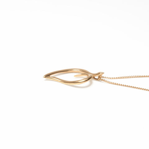 TIFFANY&Co. 750 Leaf Heart Necklace gold WS24056