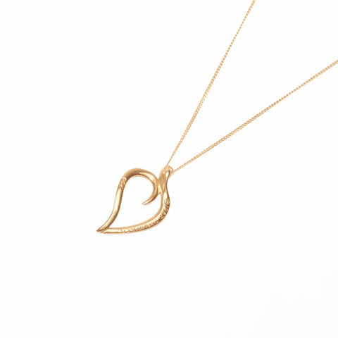 TIFFANY&Co. 750 Leaf Heart Necklace gold WS24056