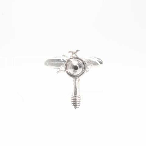 Christian Dior Bee rhinestone single ear Pierce Silver WS24059