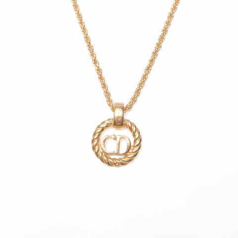 Christian Dior CD logo Necklace gold WS24061