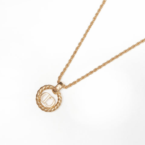 Christian Dior CD logo Necklace gold WS24061