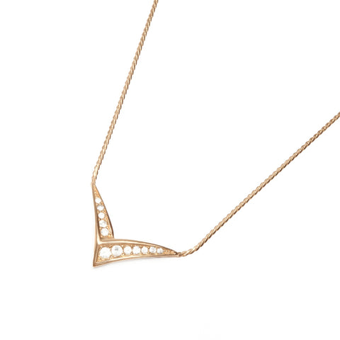 Christian Dior Rhinestone Necklace gold WS24062