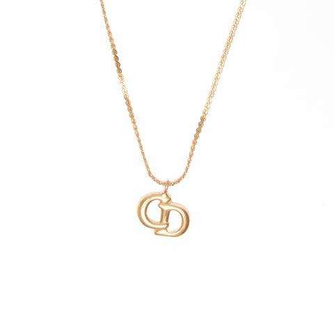Christian Dior CD logo Necklace gold WS24063