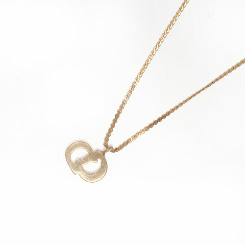 Christian Dior CD logo Necklace gold WS24063