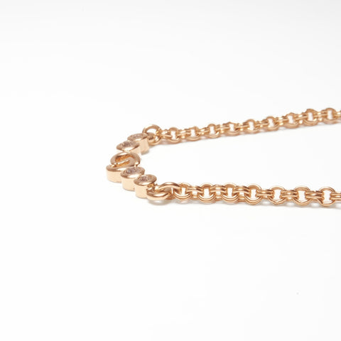 Christian Dior CD logo rhinestone Necklace gold WS24064