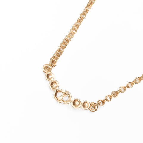 Christian Dior CD logo rhinestone Necklace gold WS24064