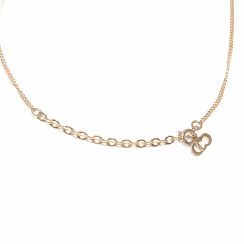 Christian Dior CD logo coeur Collier or WS24065