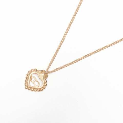 Christian Dior CD logo coeur Collier or WS24065
