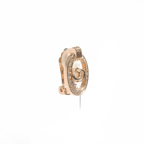 Christian Dior CD logo rhinestone Earring gold WS24066