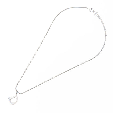 Christian Dior CD logo Necklace Silver WS24067