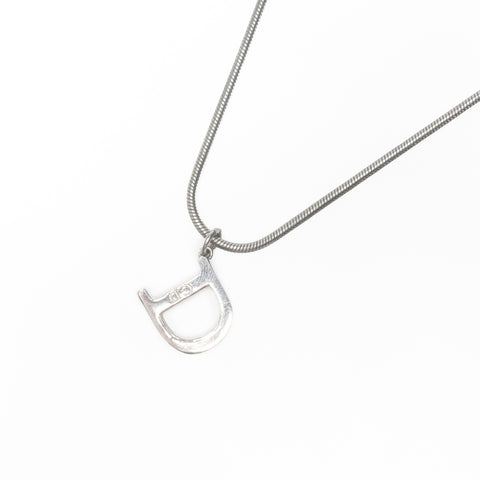 Christian Dior CD logo Necklace Silver WS24067