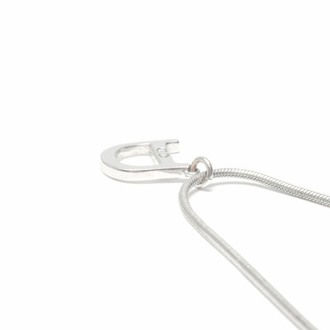 Christian Dior CD logo Necklace Silver WS24067