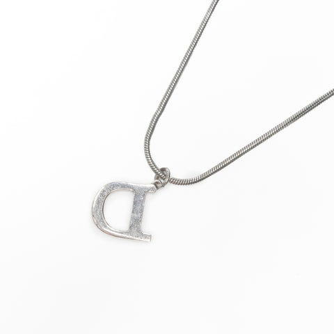 Christian Dior CD logo Necklace Silver WS24067