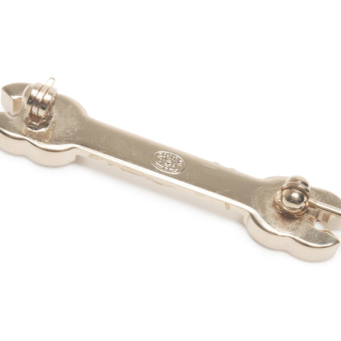 CHANEL 01A 2001 COCO Mark Pink Brooch gold WS24068