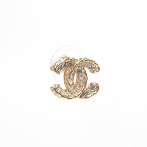 CHANEL A12P 2012 COCO Mark Rhinestone Pierce gold WS24069