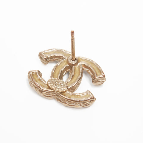 CHANEL A12P 2012 COCO Mark Rhinestone Pierce gold WS24069