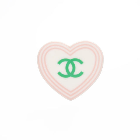 CHANEL 04C 2004 COCO 马克心形胸针 白色 WS24070