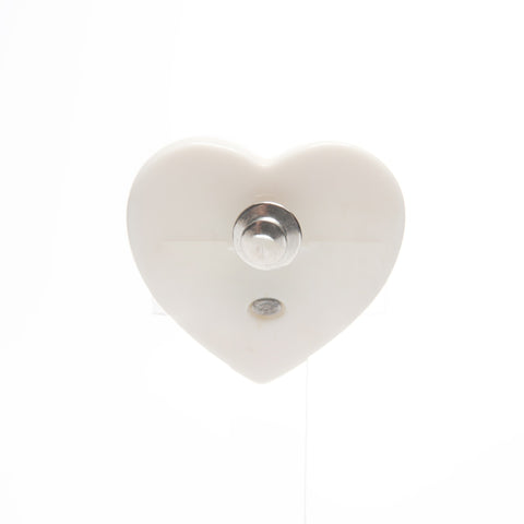CHANEL 04C 2004 COCO Mark Heart Brooch white WS24070