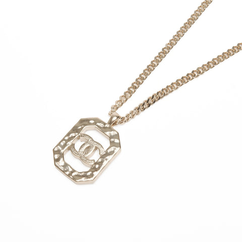 CHANEL L23B 2023 COCO Mark Rhinestone Necklace gold WS24071