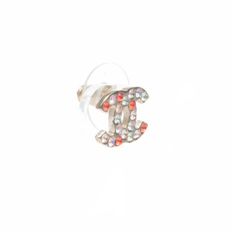 CHANEL 04A 2004 COCO Mark Rhinestone Rainbow Pierce multicolor WS24075