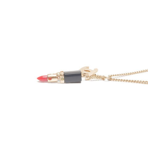 CHANEL 04A 2004 COCO Mark Lipstick Necklace gold WS24076