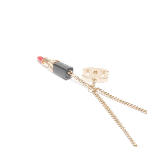 CHANEL 04A 2004 COCO Mark Lipstick Necklace gold WS24076
