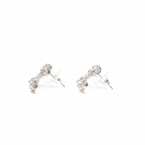 CHANEL 06A 2006 COCO Mark Rhinestone Pierce Silver WS24081