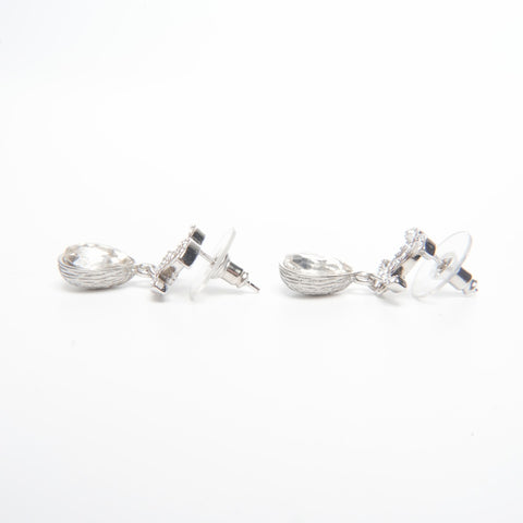 CHANEL B21P 2021 COCO Mark Rhinestone Pierce Silver WS24084