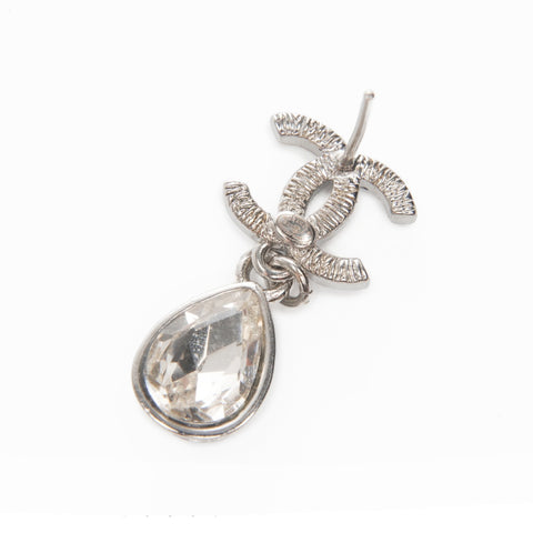 CHANEL B21P 2021 COCO Mark Rhinestone Pierce Silver WS24084