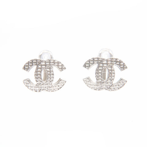 CHANEL 00A 2000 COCO Mark Earring Silver WS24089