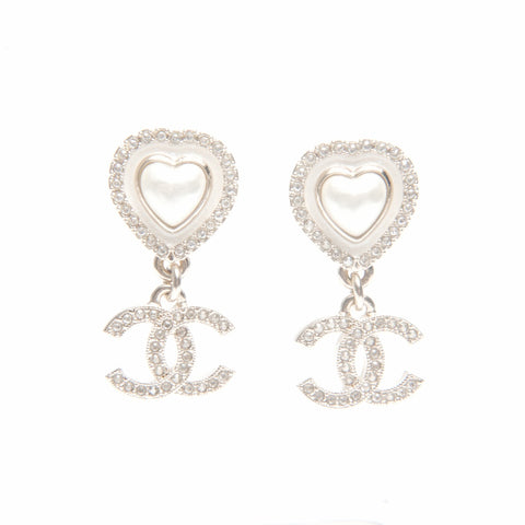 CHANEL C24A 2024 COCO Mark Rhinestone Heart Pierce gold WS24092