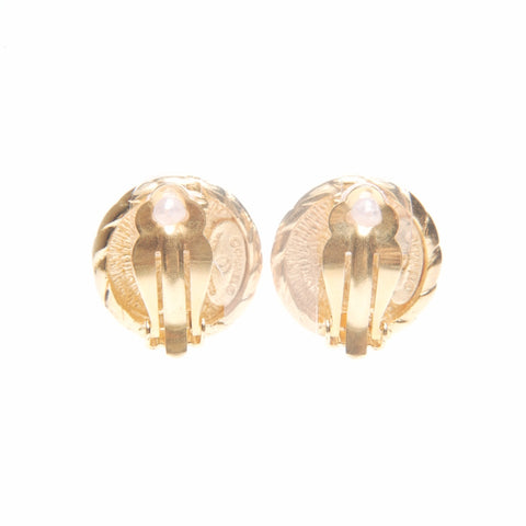CHANEL 1980s COCO Mark Circle Earring gold WS24094