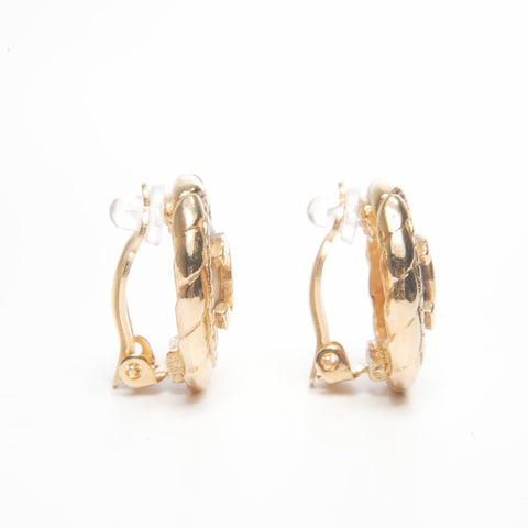 CHANEL 1980s COCO Mark Circle Earring gold WS24094