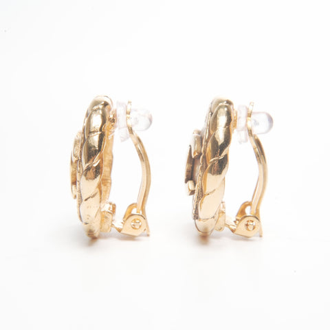 CHANEL 1980s COCO Mark Circle Earring gold WS24094