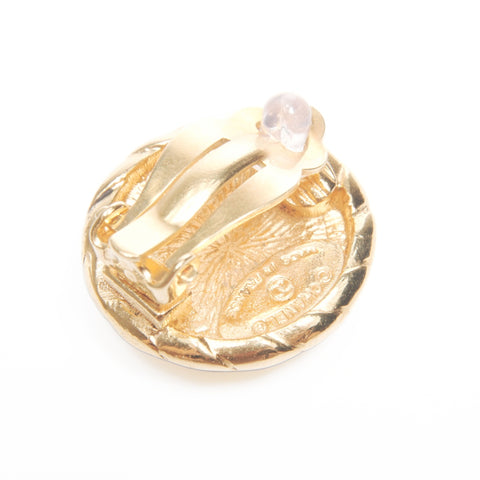 CHANEL 1980s COCO Mark Circle Earring gold WS24094