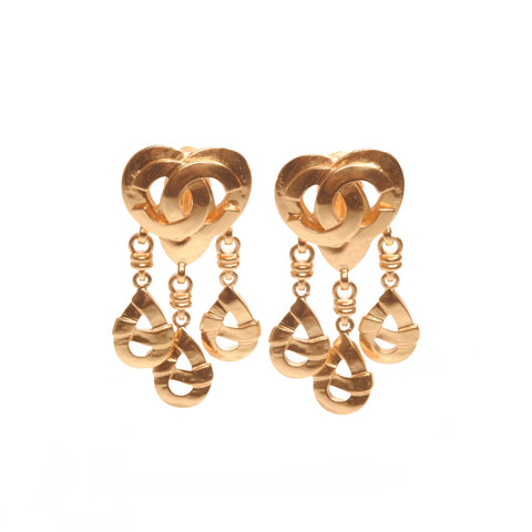 CHANEL 97P COCO Mark Drop Earring gold WS24095