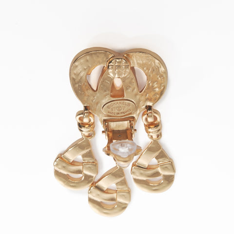 CHANEL 97P COCO Mark Drop Earring gold WS24095